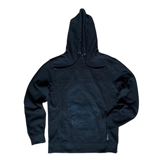 Rawcraft Cotton-Blend Hoodie with Skull Print | Small | Black - Picture 9 of 10